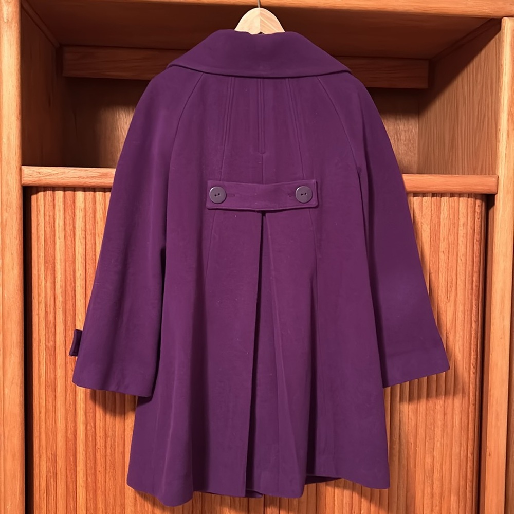 Chadwicks eggplant colored Pea Coat - Picture 2 of 8